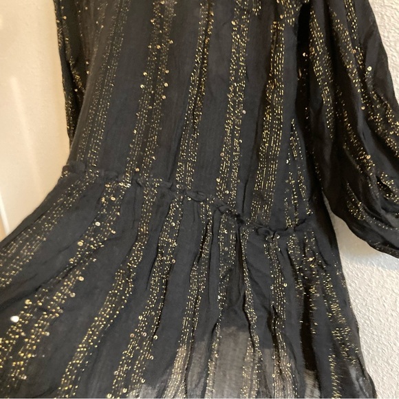 NWT L*Space Byron Metallic Thread Gold Shimer Tunic Dress in Size Small - Picture 10 of 13